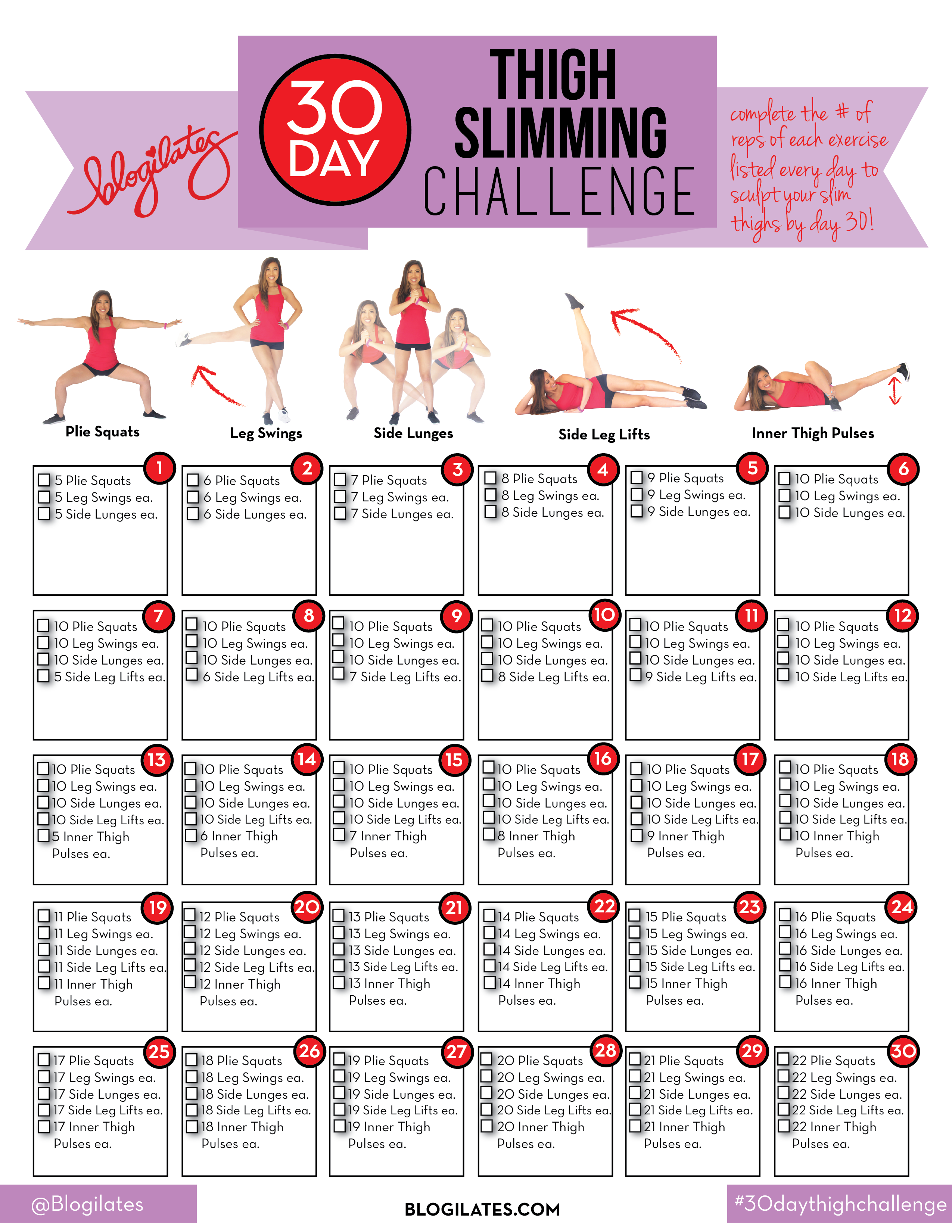 30 Day Fitness Challenges Exercise Tutorials - 30 Day