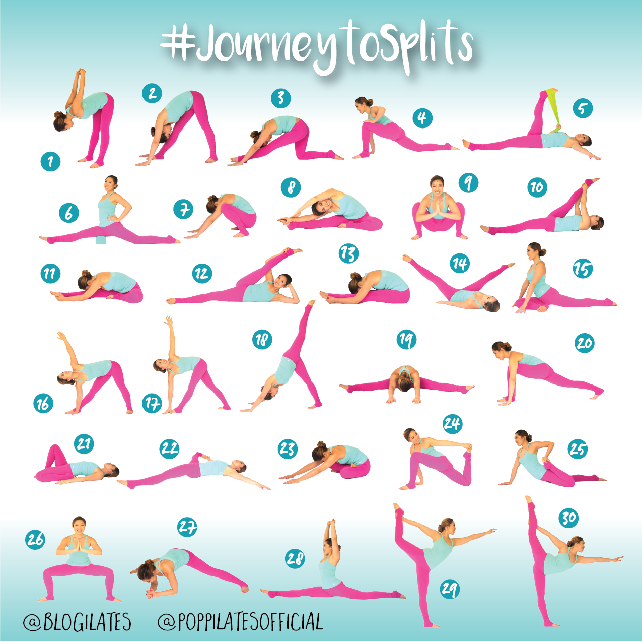 Days Stretches To Splits Journeytosplits Blogilates Fitness Food And Lots Of