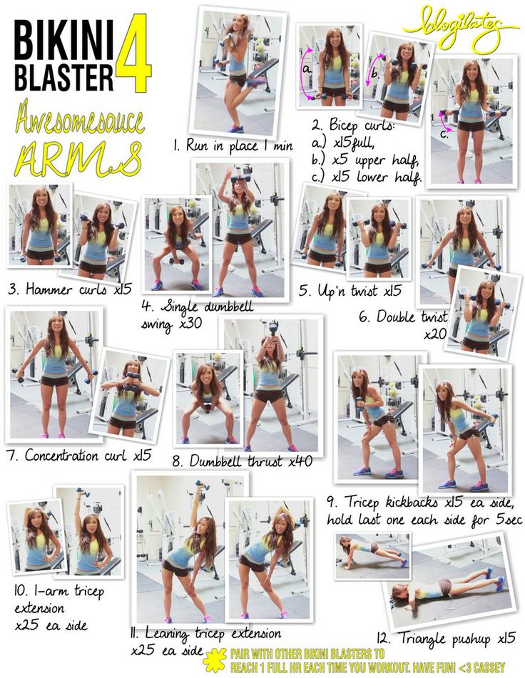 At Home: Arms Workout  Arm workouts at home, Easy yoga workouts