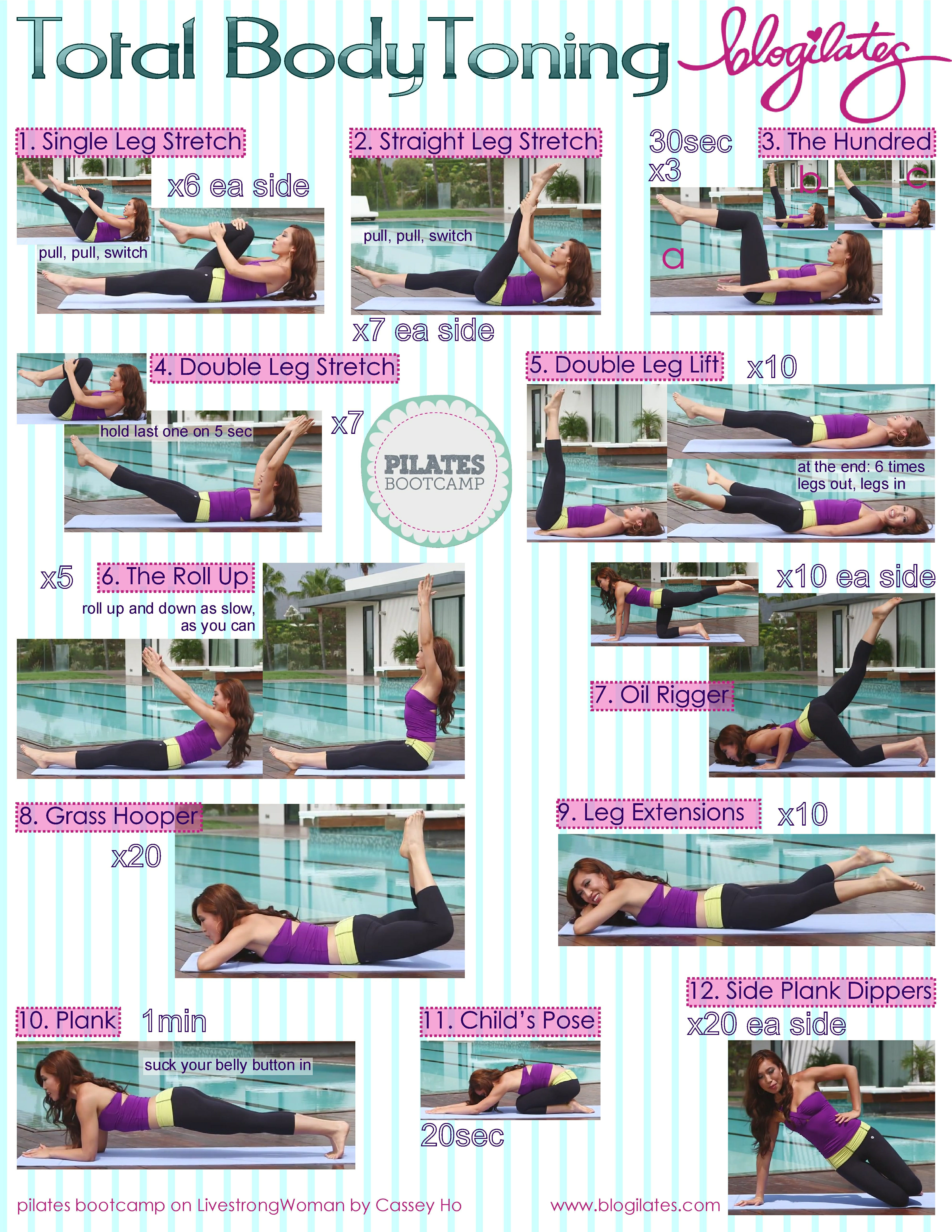 pilates workout exercises