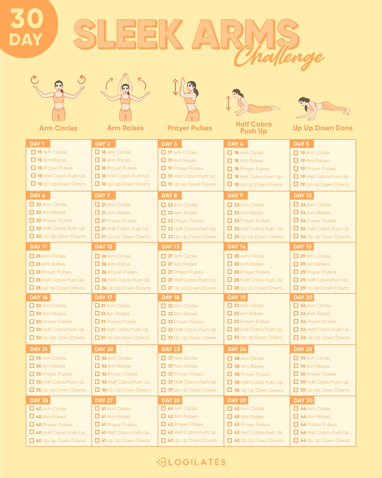 30 day pull up challenge calendar
