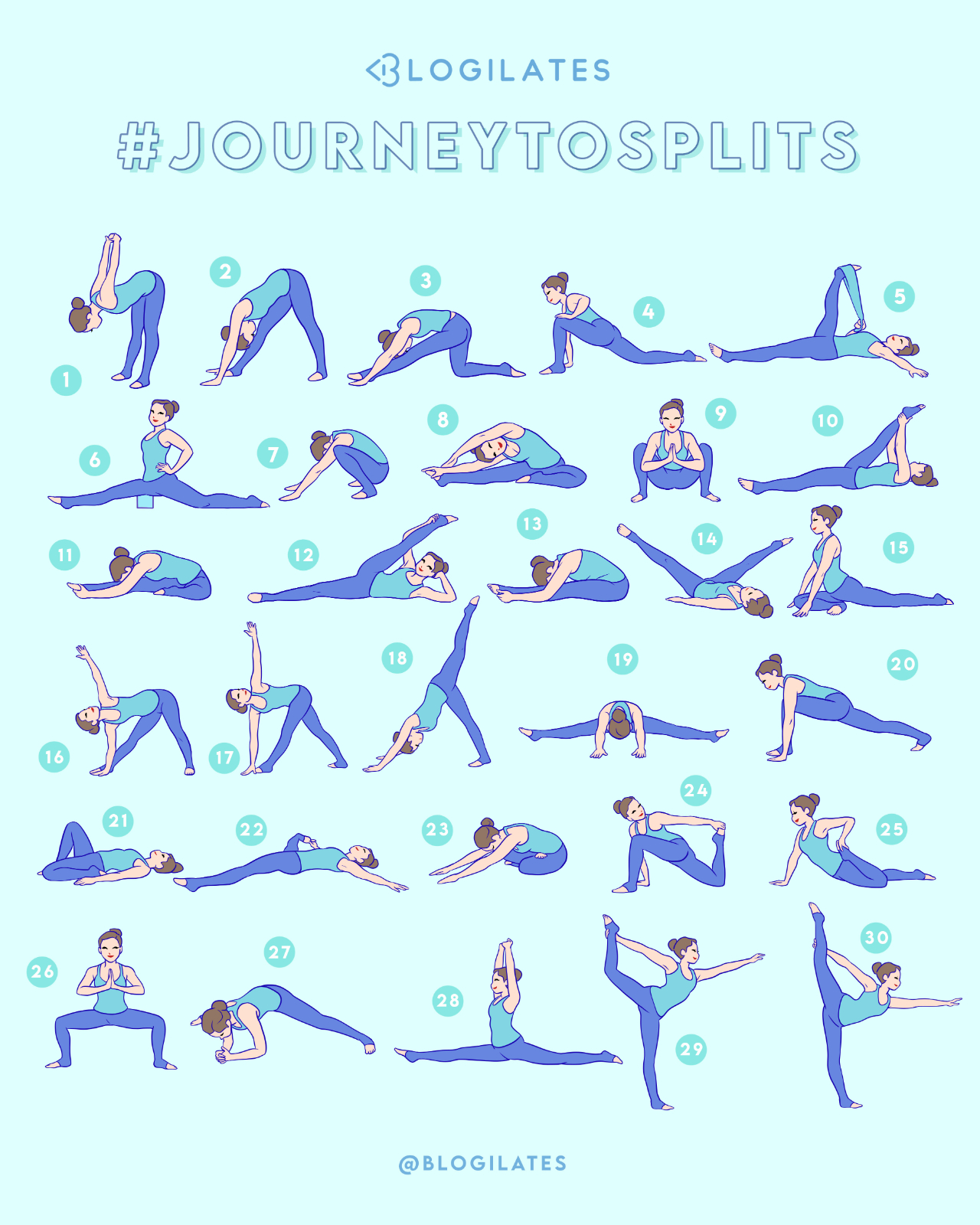 30 Days & 30 Stretches to Splits! #JourneytoSplits - Blogilates