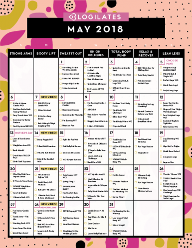 May 2018 Workout Calendar! - Blogilates