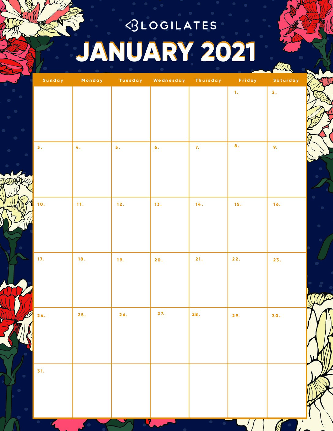 Your Free 2021 Printable Calendars Are Here Laptrinhx News