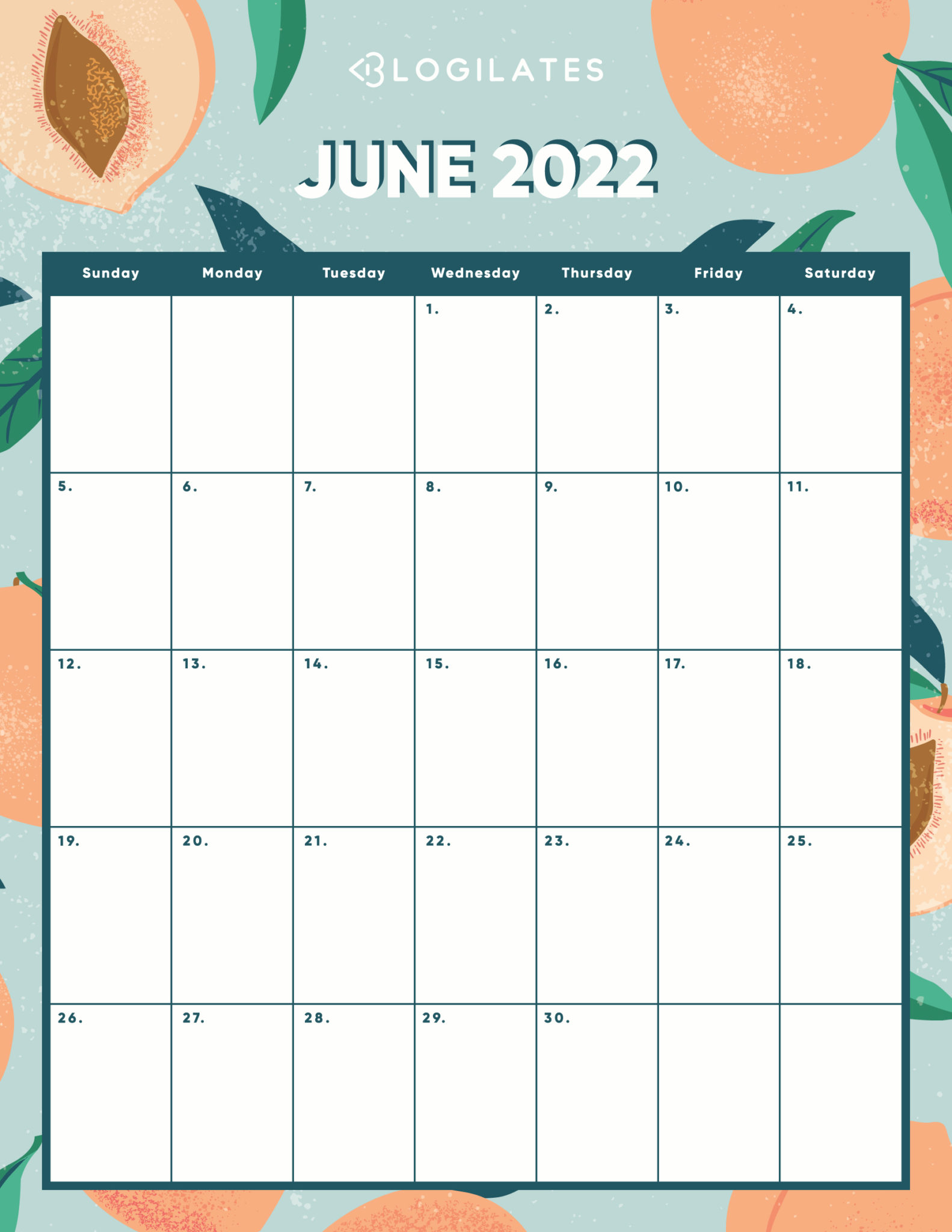 Your FREE 2022 Printable Calendars are HERE! - Blogilates