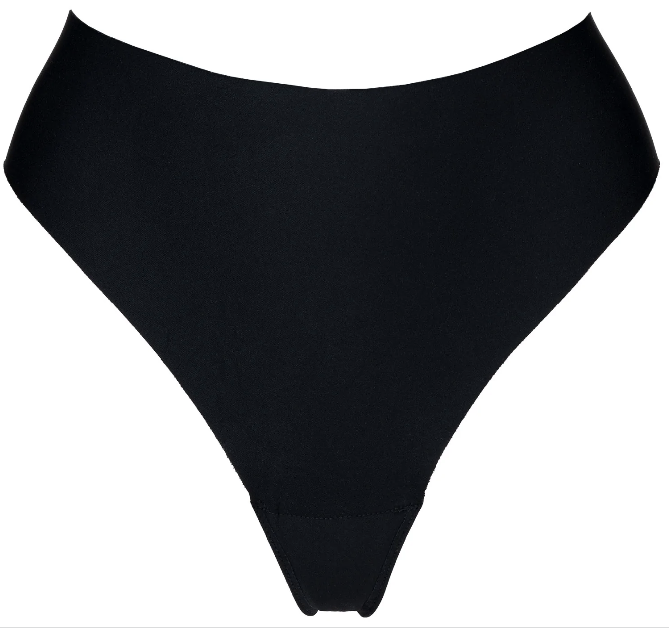 JIV ATHLETICS The Cameltoe Proof Mid Rise Thong in Black