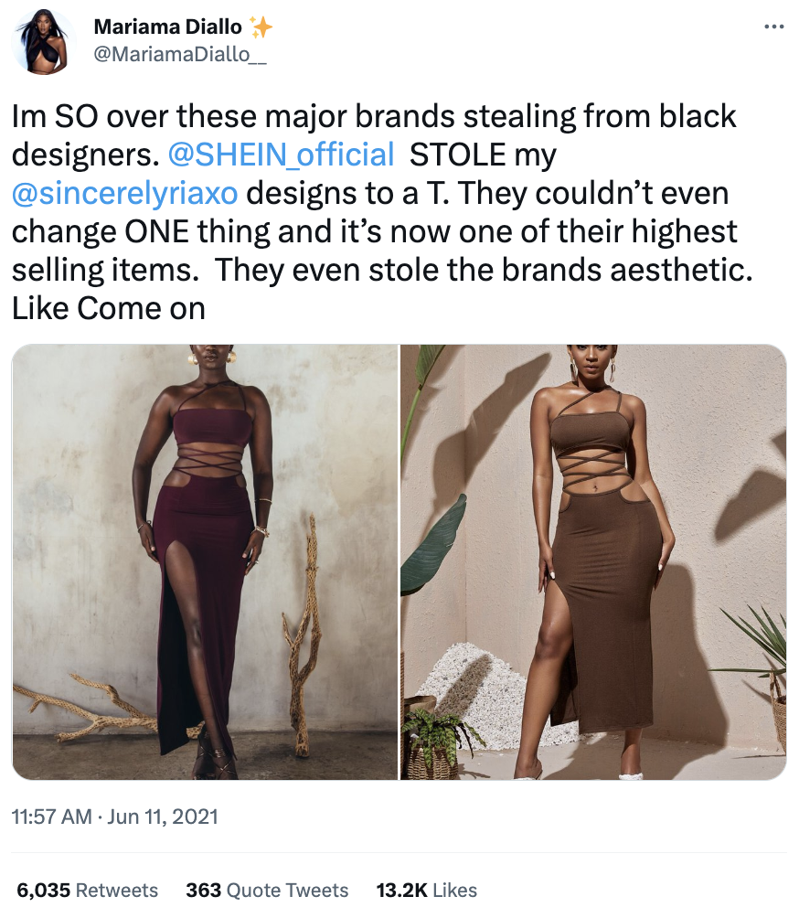 Shein: Fast fashion retailer accused of 'stealing' independent brand's  design, The Independent