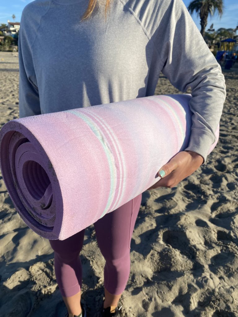 Super Wide 32” Vegan Suede Yoga Mat - Holographic by POPFLEX