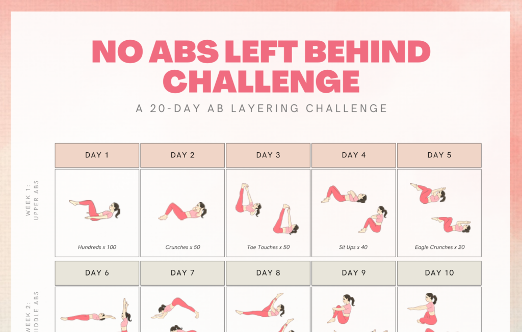The 20-Day No Abs Left Behind Challenge! - Blogilates